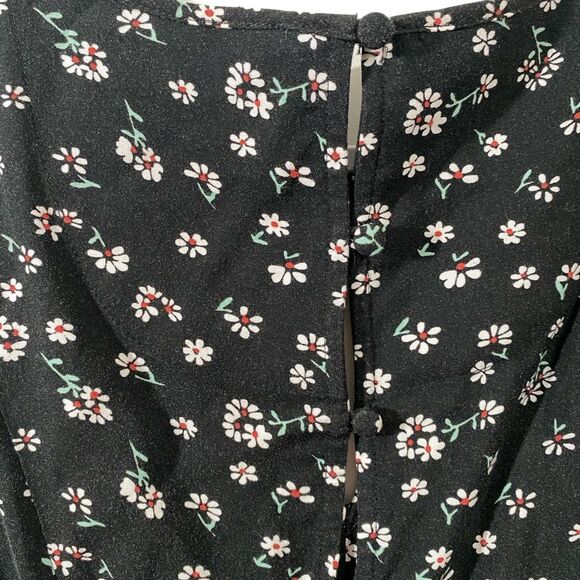 UO Kimchi Blue Black Floral Dress with Keyholes and Buttons Size 2 Sundress - Picture 7 of 13